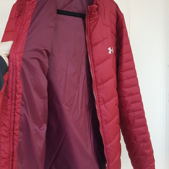 OVER $100 OFF!!!🔥 L UNDER ARMOUR BURGUNDY RED PACKABLE PUFFER - Picture 6 of 16